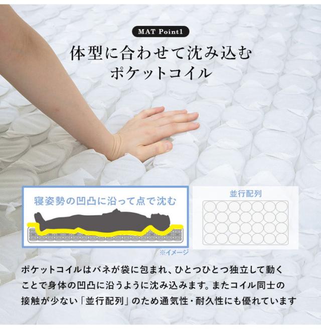 姫系 引出し収納付き ベッド ポケットコイルマットレス付き 2点セット セミシングルショート ホワイト 白 エレガント 収納付き チェストベッド 棚付き 宮棚 2口コンセント すのこベッド(代_11