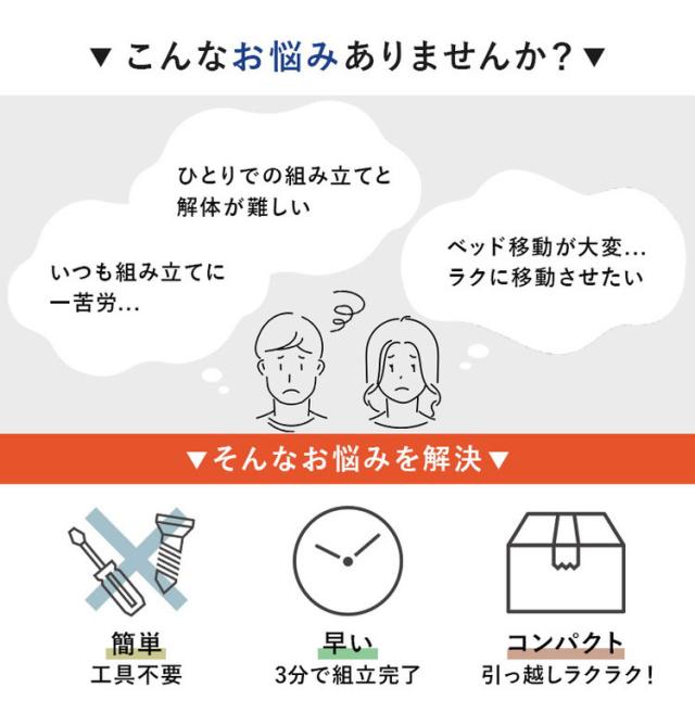 工具不要・簡単組立 すのこベッド シングル ボンネルコイルマットレス付き 耐荷重150kg 宮棚付き 2口コンセント付き ベッドフレーム 木製 スノコ ベッド(代引不可)【送料無料】