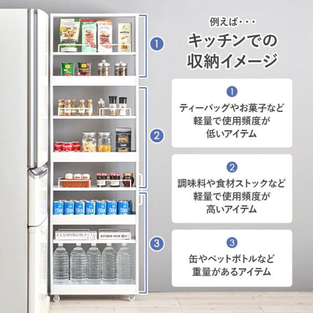 すき間にピッタリ! スペパ 隙間収納ワゴン 幅20cm ハイタイプ 高さ181cm すき間収納 隙間収納 キッチンワゴン トールワゴン ストッカー キッチン収納 キッチンラック おしゃれ(代引不可)【送料無料】_7