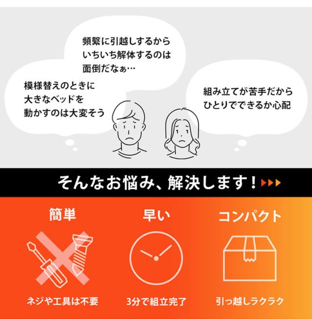 工具不要・簡単組立 引き出し・棚コンセント付き ベッド セミダブル ポケットコイルマットレス付き 2点セット 耐荷重200kg 頑丈 ベッド ベッドフレーム すのこベッド 木製 北欧 おしゃれ(代引不可)【送料無料】_2