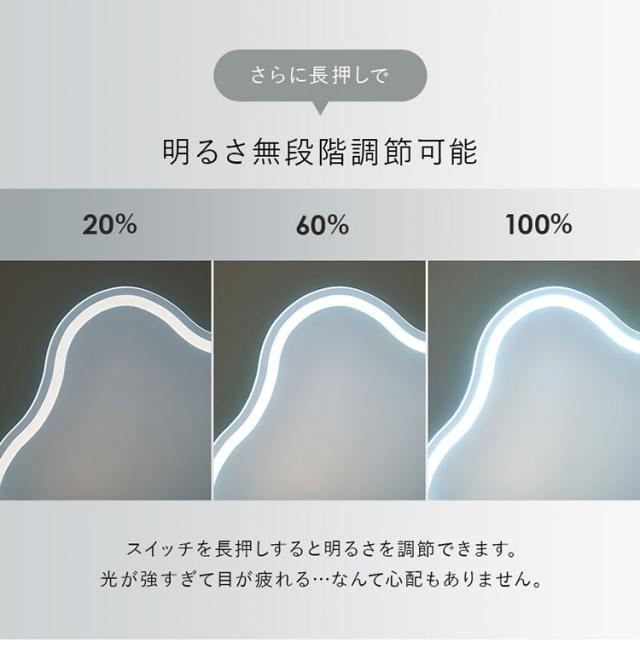 ドレッサー 幅75cm ウェーブミラー LEDライト付き スツール付き ドレッサーセット 引き出し 引出し デスク 机 ドレッサー 鏡 白 ホワイト おしゃれ(代引不可)【送料無料】_7