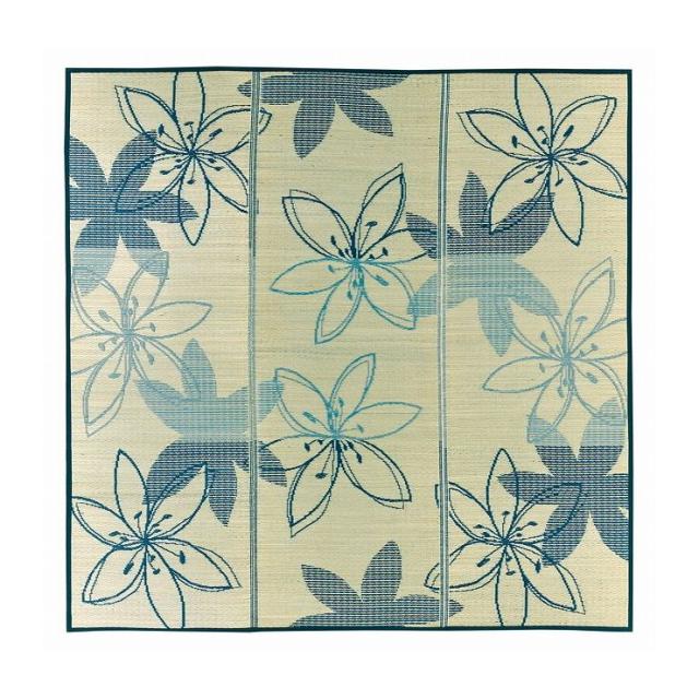 い草センターラグ(裏貼り) フェアリー 約230×230cm BL(代引不可)【送料無料】