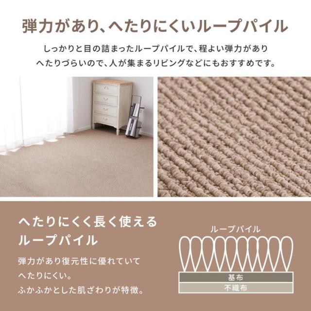 日本製 防ダニ・防音 敷き詰めカーペット ステラ 江戸間10帖 10畳 抗菌 防臭 無地 シンプル ラグマット おしゃれ ラグ 絨毯 北欧モダン かわいい(代引不可)【送料無料】_10