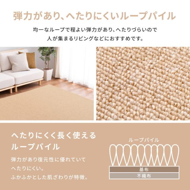 日本製 防炎ラベル付き 敷き詰めカーペット モーエン 江戸間10畳 352×440cm 防炎性試験合格 フリーカット タフトカーペット 抗菌 防臭 平織リ ラグマット 萩原 おしゃれ(代引不可)【送料無料】