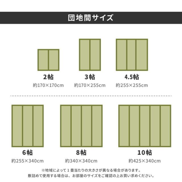 フリーカット 裏付き い草上敷き い草カーペット 255×340cm 団地間6畳 敷き詰めタイプ 上敷き 畳 カーペット みすず(代引不可)【送料無料】_3