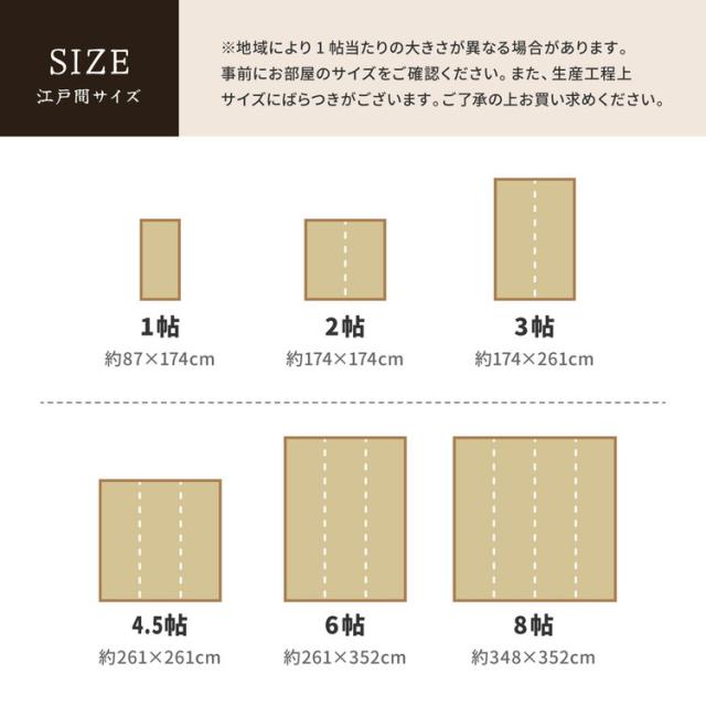 日本製 い草上敷き い草カーペット 261×352cm 江戸間6畳 上敷き 畳 カーペット 清涼(代引不可)【送料無料】_5