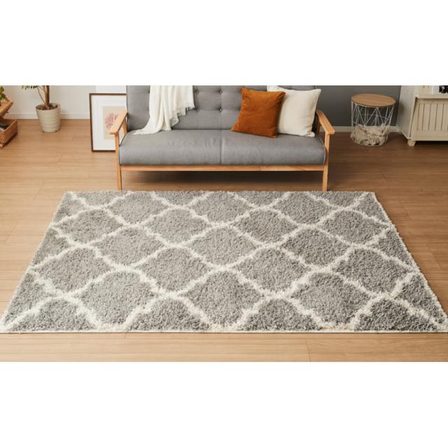 ラグ ラグマット 160x234cm カーペット 絨毯 ウィルトン織 シャギー ラグ 160×235cm 厚手 シャギーラグ 幾何学 モダン ウィルトン織り