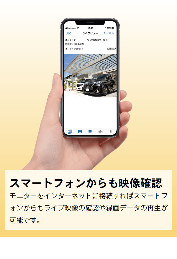 防犯カメラ ワイヤレス 無線 屋外 防犯カメラセット モニター付き 家庭用 簡単 設置 高画質 200万画素 録画機能付き ソーラーバッテリー無線カメラ&amp;モニターセット CAR-101 キャロットシステムズ【送料無料】_7