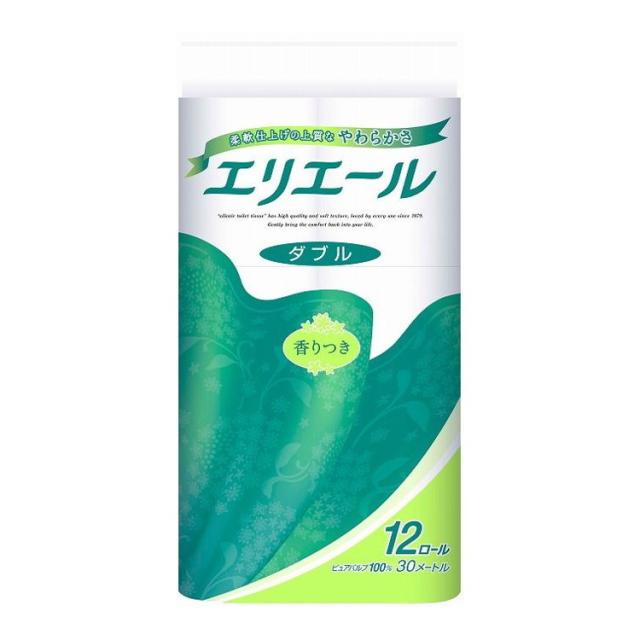 【単品9個セット】 エリエールトイレットティシュー12Rダブル 大王製紙株式会社(代引不可)【送料無料】