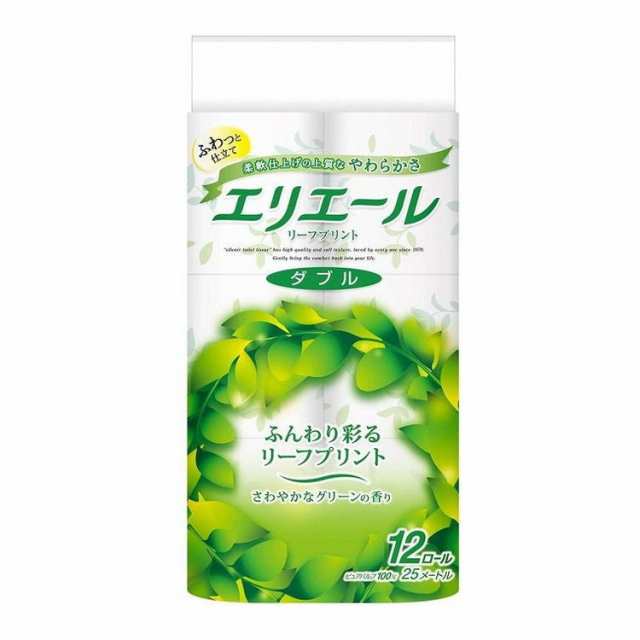 【単品8個セット】 エリエールリーフプリント12Rダブル 大王製紙株式会社(代引不可)【送料無料】