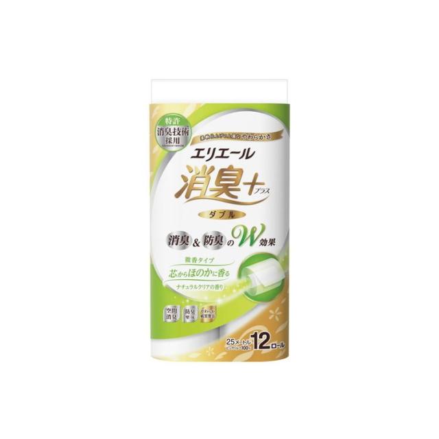 【単品11個セット】 エリエール消臭+トイレットナチュラルクリア12RW 大王製紙株式会社(代引不可)【送料無料】