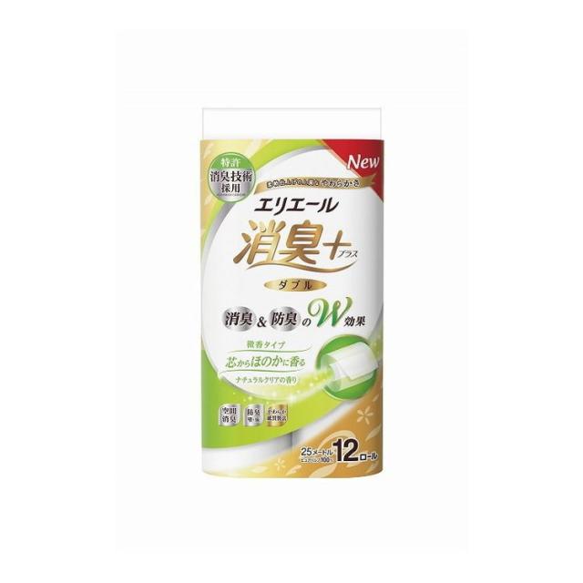 【単品19個セット】 エリエール消臭+トイレットナチュラルクリア12RW 大王製紙株式会社(代引不可)【送料無料】の通販は