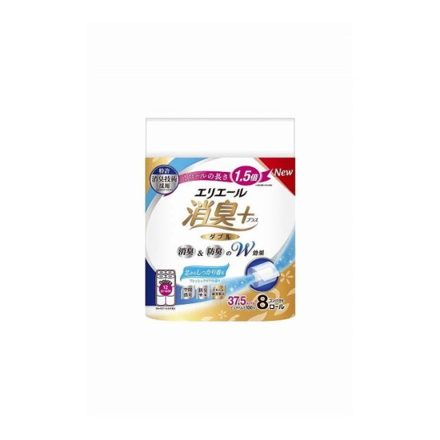 【単品10個セット】 E消臭+トイレットナチュラルクリアCP8Rダブル 大王製紙株式会社(代引不可)【送料無料】の通販は