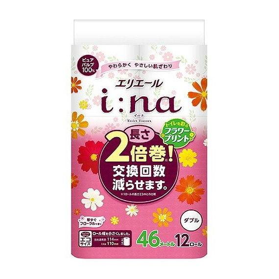 【単品13個セット】 エリエールイーナトイレットプリント12Rダブル 大王製紙株式会社(代引不可)【送料無料】の通販は