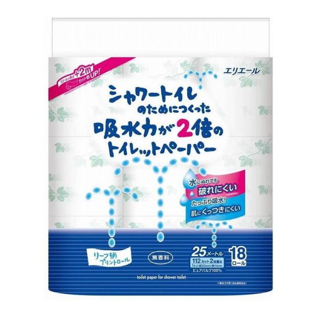【単品15個セット】 シャワー吸水力が2倍のトイレット18R 大王製紙株式会社(代引不可)【送料無料】の通販は