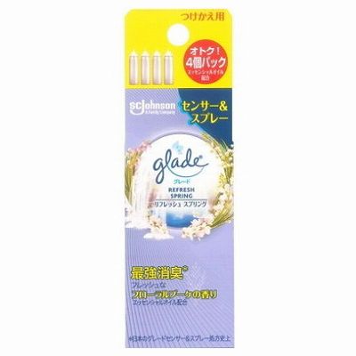【単品18個セット】 グレード消臭センサー&スプレーリフレッシュスプリングつけかえ用4個パック まとめ買い(代引不可)【送料無料】