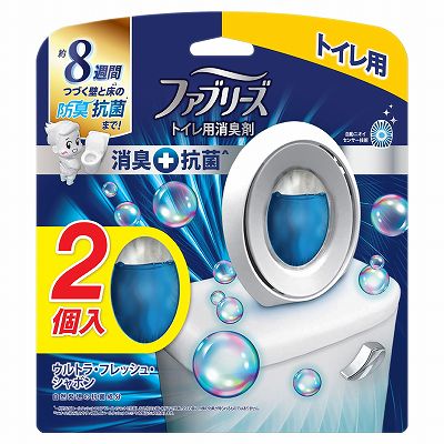 【単品20個セット】 ファブリーズW消臭トイレ用消臭剤+抗菌ウルトラ フレッシュ シャボン2個パック まとめ買い(代引不可)【送料無料】の通販は