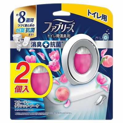 【単品10個セット】 ファブリーズW消臭トイレ用消臭剤+抗菌フルーティー クラシック ブーケ2個パック まとめ買い(代引不可)【送料無料】