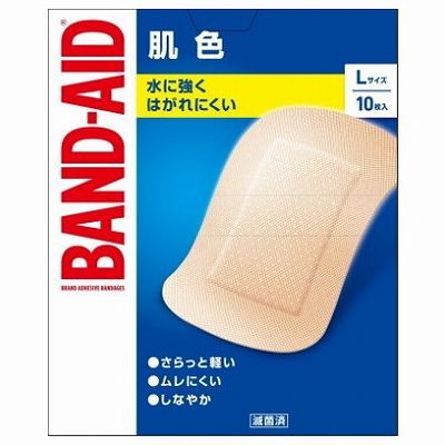【単品20個セット】 バンドエイド肌色Lサイズ10枚 まとめ買い(代引不可)【送料無料】の通販は 7,847円