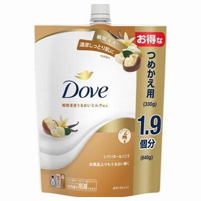 【単品12個セット】 ダヴボディウォッシュシアバター&バニラつめかえ用640g まとめ買い(代引不可)【送料無料】の通販は