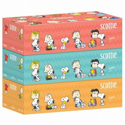 【単品11個セット】 SCTティシュースヌーピー220組3箱パック まとめ買い(代引不可)【送料無料】