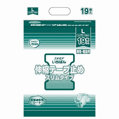 【単品16個セット】 エルモアいちばん伸縮テープスリムL19枚 まとめ買い(代引不可)【送料無料】