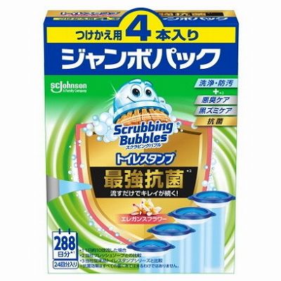 【単品12個セット】 スクラビングバブルトイレスタンププレミアム抗菌エレガンスフラワー替え4P まとめ買い(代引不可)【送料無料】 10,412円