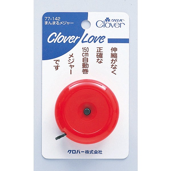 【29個セット】クロバー クロバーラブ まんまるメジャー 赤 77-142(代引不可)【送料無料】