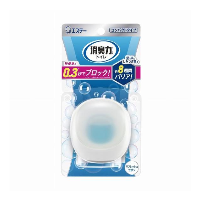 【単品24個セット】 エステー 消臭力 コンパクト トイレ用 本体 リフレッシュサボン(代引不可)【送料無料】
