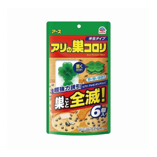 【単品24個セット】 アース製薬 アリの巣コロリ 半生タイプ 6個入(代引不可)【送料無料】の通販は