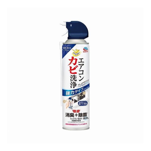 【単品12個セット】 アース製薬 らくハピ エアコンカビ洗浄 プレミアウインド(代引不可)【送料無料】