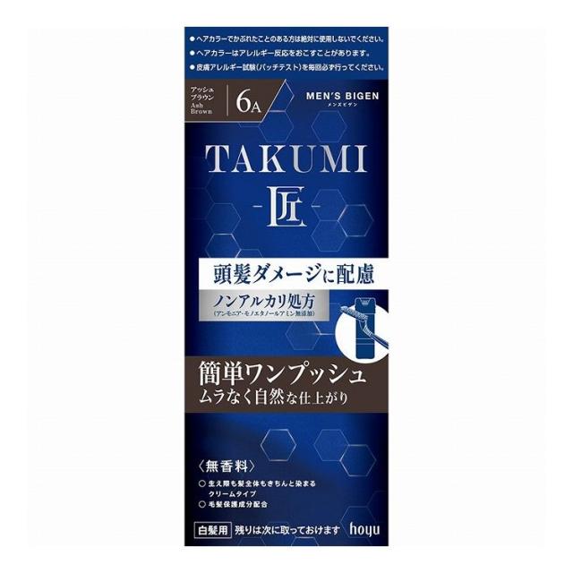 【単品30個セット】 ホーユー メンズビゲン TAKUMI 6A アッシュブラウン(代引不可)【送料無料】の通販は 21,128円