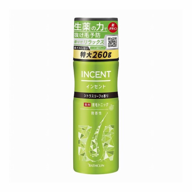 【単品29個セット】 バスクリン インセント 薬用育毛トニック 微香性 260G(代引不可)【送料無料】