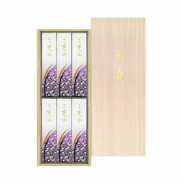 【単品12個セット】 日本香堂 銘香芝山 桐箱6箱入(代引不可)【送料無料】