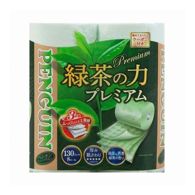 【単品24個セット】 丸富製紙 緑茶の力プレミアム8Rトリプル(代引不可)【送料無料】