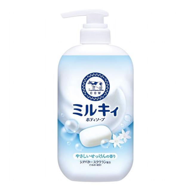 【単品19個セット】 牛乳石鹸共進社 ミルキィボディソープ やさしいせっけんの香り ポンプ付(代引不可)【送料無料】