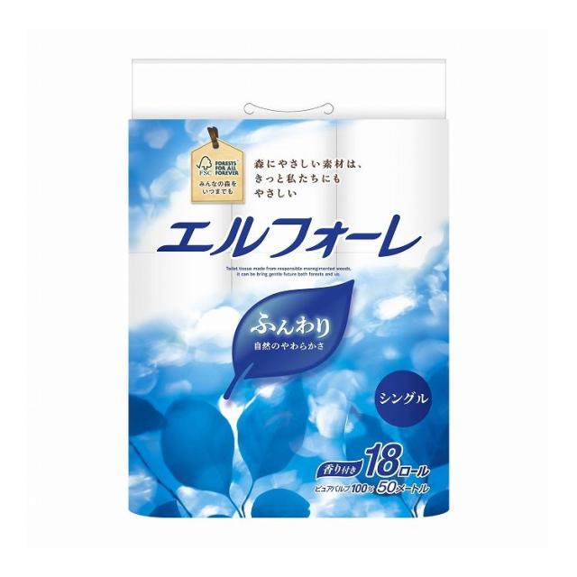 【単品21個セット】 大王製紙 エルフォーレトイレットティシュー18R(シングル)(代引不可)【送料無料】