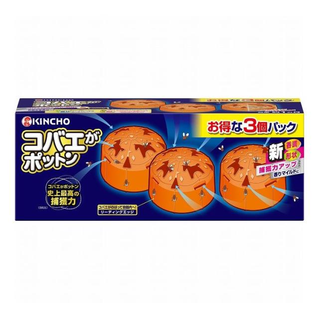 【単品18個セット】 大日本除虫菊 コバエがポットン 置き型 3個入り(代引不可)【送料無料】の通販は