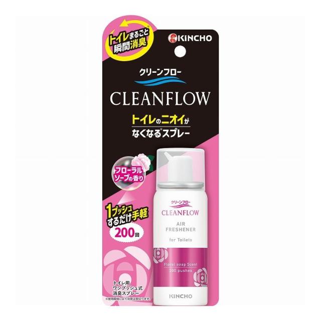 【単品24個セット】 大日本除虫菊 クリーンフロートイレのニオイがなくなる消臭スプレー200回フローラルソープの香り(代引不可)【送料無料】 9,578円