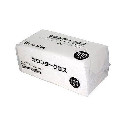 【単品5個セット】 大和物産 カウンタークロス 100枚 ホワイト ふきん テーブル拭き 大容量 新生活 便利グッズ(代引不可)【送料無料】