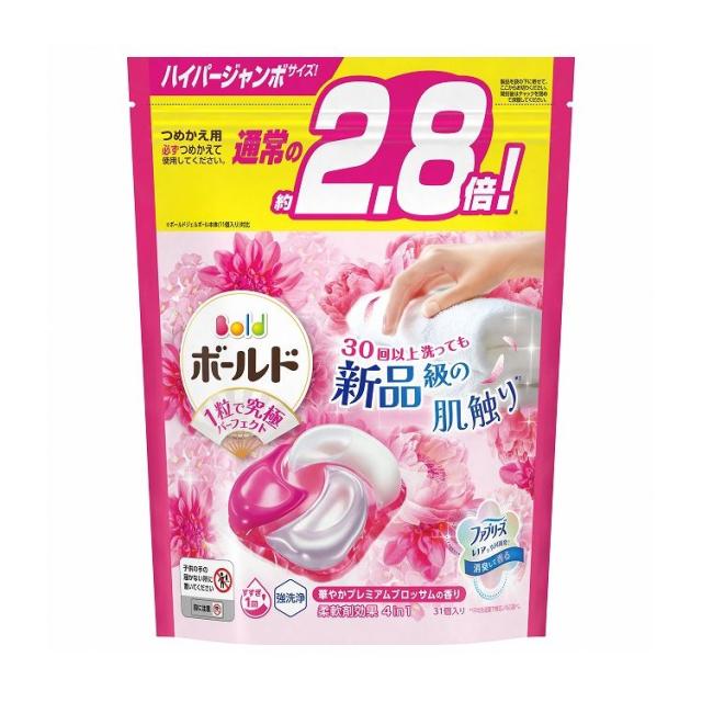 【単品5個セット】ボールドジェルボール4D華やかプレミアムブロッサムの香りつめかえハイパージャンボサイズ(代引不可)【送料無料】の通販は 6,849円