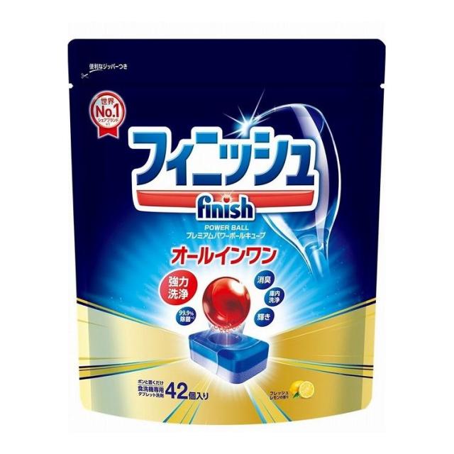 【単品9個セット】 レキットベンキーザージャパン フィニッシュオールインワンプレミアムパワーボールキューブM 42粒(代引不可)【送料無料】