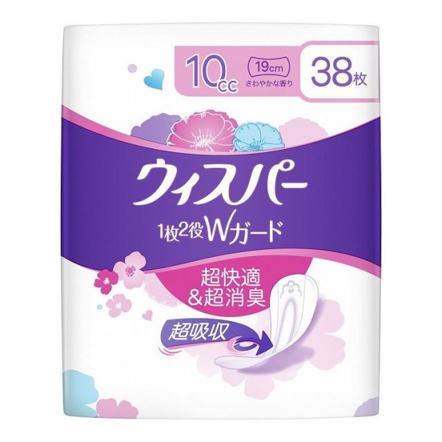 【単品22個セット】 P&G ウィスパー1枚2役Wガード 10cc 38枚(代引不可)【送料無料】