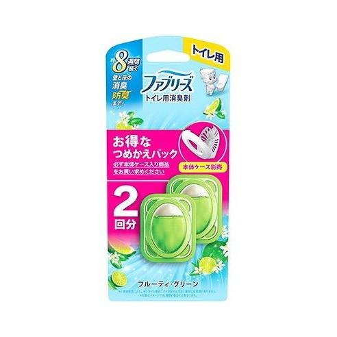 【単品9個セット】 ファブリーズトイレ用消臭剤フルーティ・グリーンつめかえ2個パック P&Gジャパン(代引不可)【送料無料】