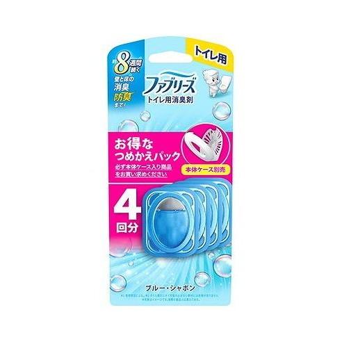 【単品5個セット】 ファブリーズトイレ用消臭剤ブルー・シャボンつめかえ4個パック P&Gジャパン(代引不可)【送料無料】