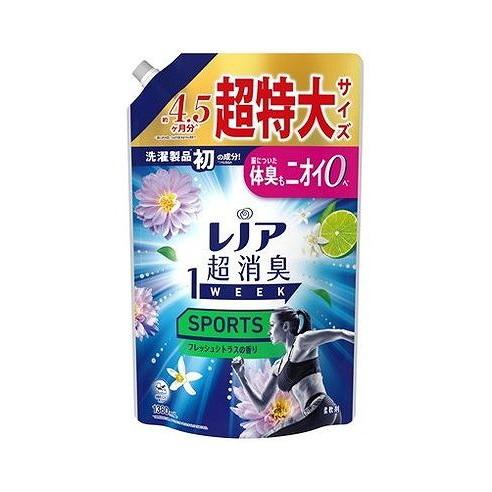 【単品4個セット】 レノア超消臭1weekSPORTSフレッシュシトラスの香りつめかえ用超特大サイズ P&Gジャパン(代引不可)【送料無料】