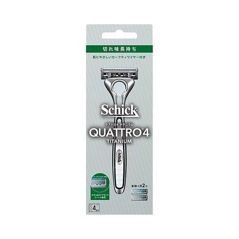 【単品18個セット】 クアトロ4チタニウム ホルダー 刃付き+替刃1コ シック・ジャパン(代引不可)【送料無料】