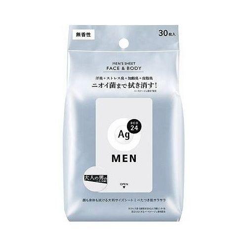 【単品16個セット】 ファイントゥデイ エージー24メン メンズシート フェイス&ボディ(無香性) デオドラント デオドラントシート 男性用デオドラント 持ち運び フェイスシート ボディシート(