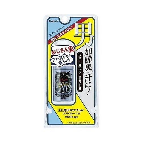 【単品15個セット】 シービック デオナチュレ 男ソフトストーンW middle age 制汗 制汗剤 制汗デオドラント デオドラント 冷感 メントール メンズ 男性用 男性用デオドラント(代引不可)【送料無