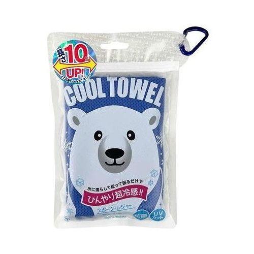 【単品13個セット】 サイキョウ・ファーマ クールタオルしろくまクラシックブルー 強冷感 熱中症対策 暑さ対策 冷感グッズ クールタオル しろくま 洗える 何度でも使える(代引不可)【送料